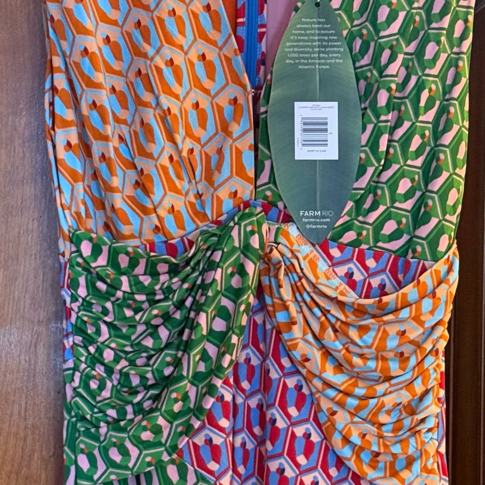 FARM Rio Multicolor Geometric Midi Dress - Picture 2 of 5
